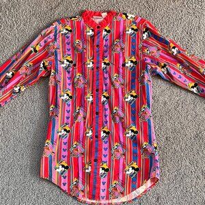 Vintage 90s Disney Mickey Mouse Western Button-Down Shirt - Unisex Sz. S - VGUC